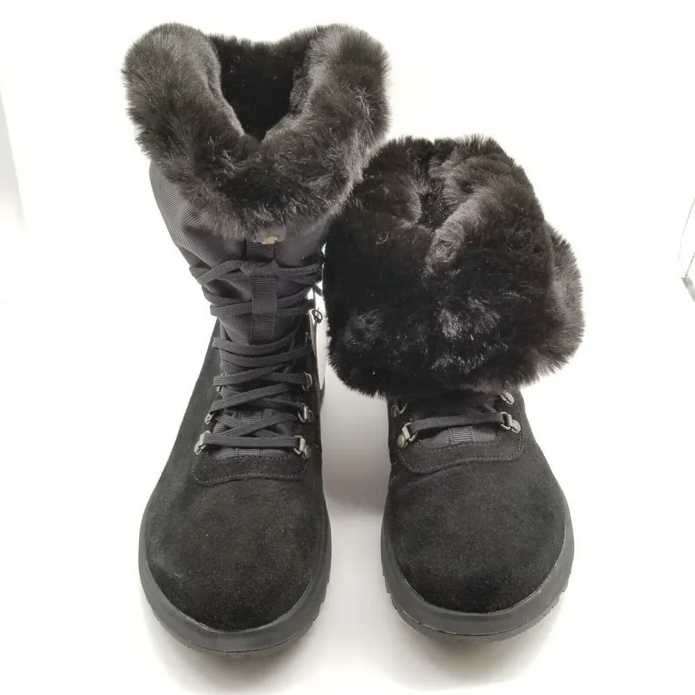 Columbia Womens‎ Slopeside Village Omni-Heat Hi Snow Boots Size 7  8 Black/Mud
